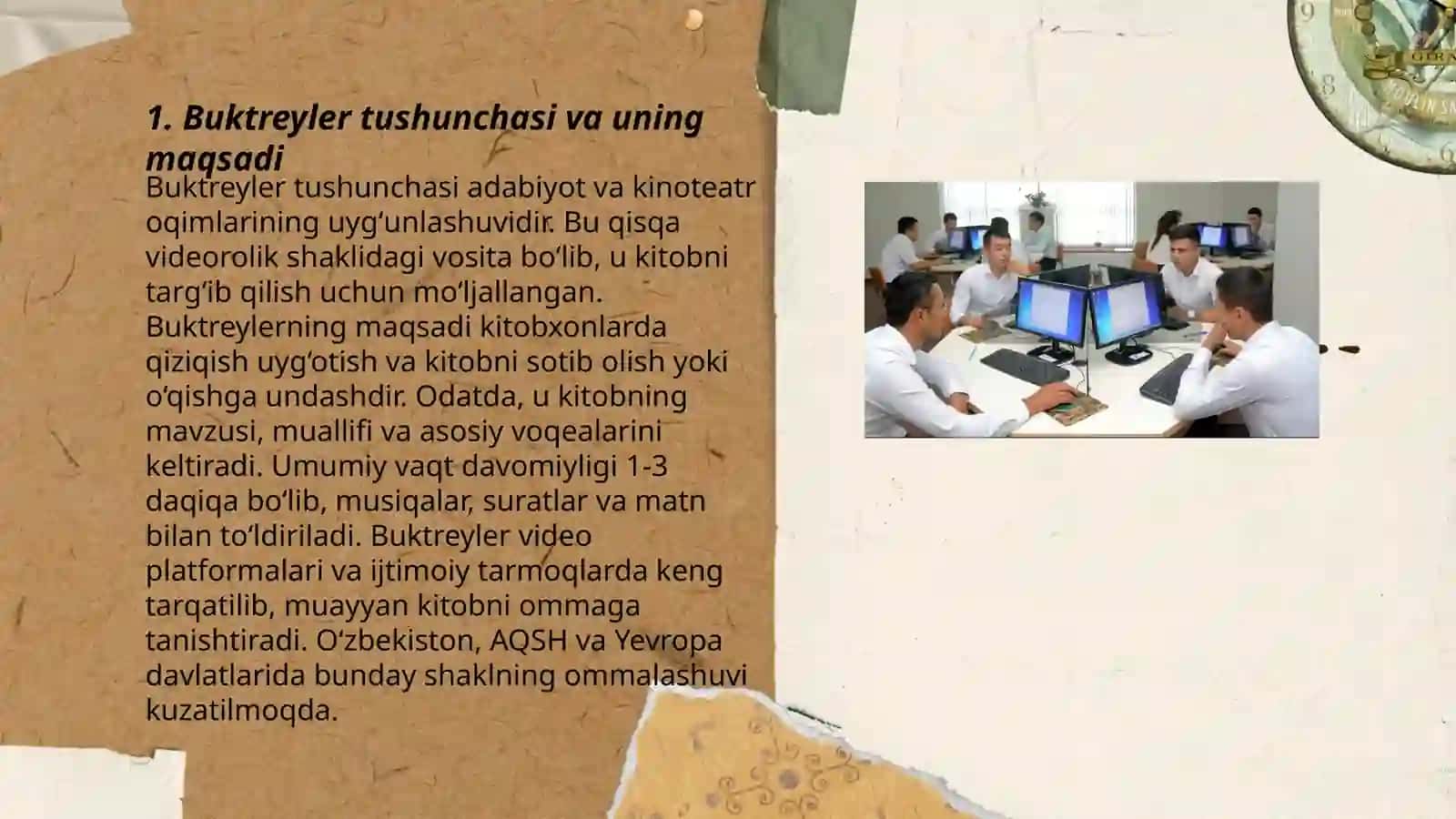 Buktreyler texnologiyasidan taʼlim jarayonida foydalanishning oʻziga xosliklari mavzusida loyiha ishi tayyorlash 3