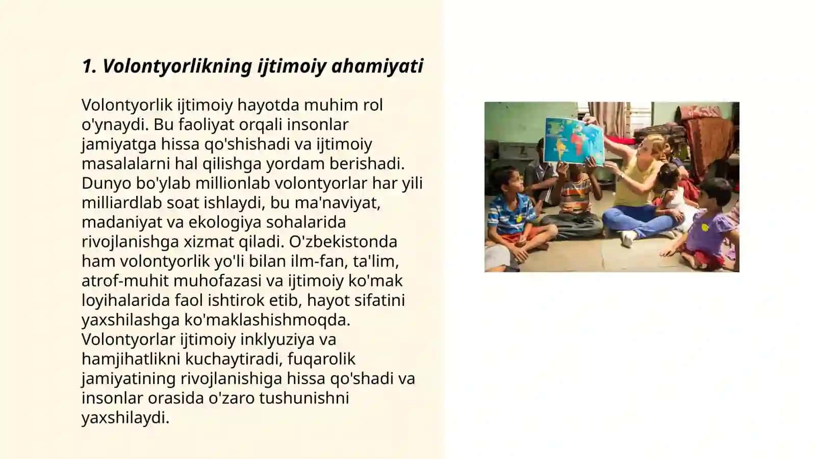 Volontyorlik va volontyor guruhlar bilan tashkil etiladigan faoliyat 3