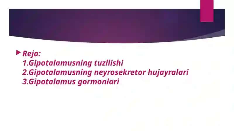Gipotalamus neyrosekretsiyasining strukturaviy asoslari 3