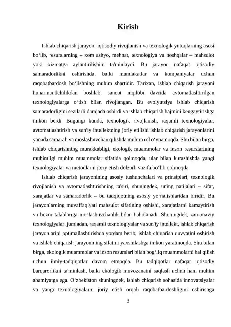Ishlab chiqarish jarayoni va uning natijalari 3