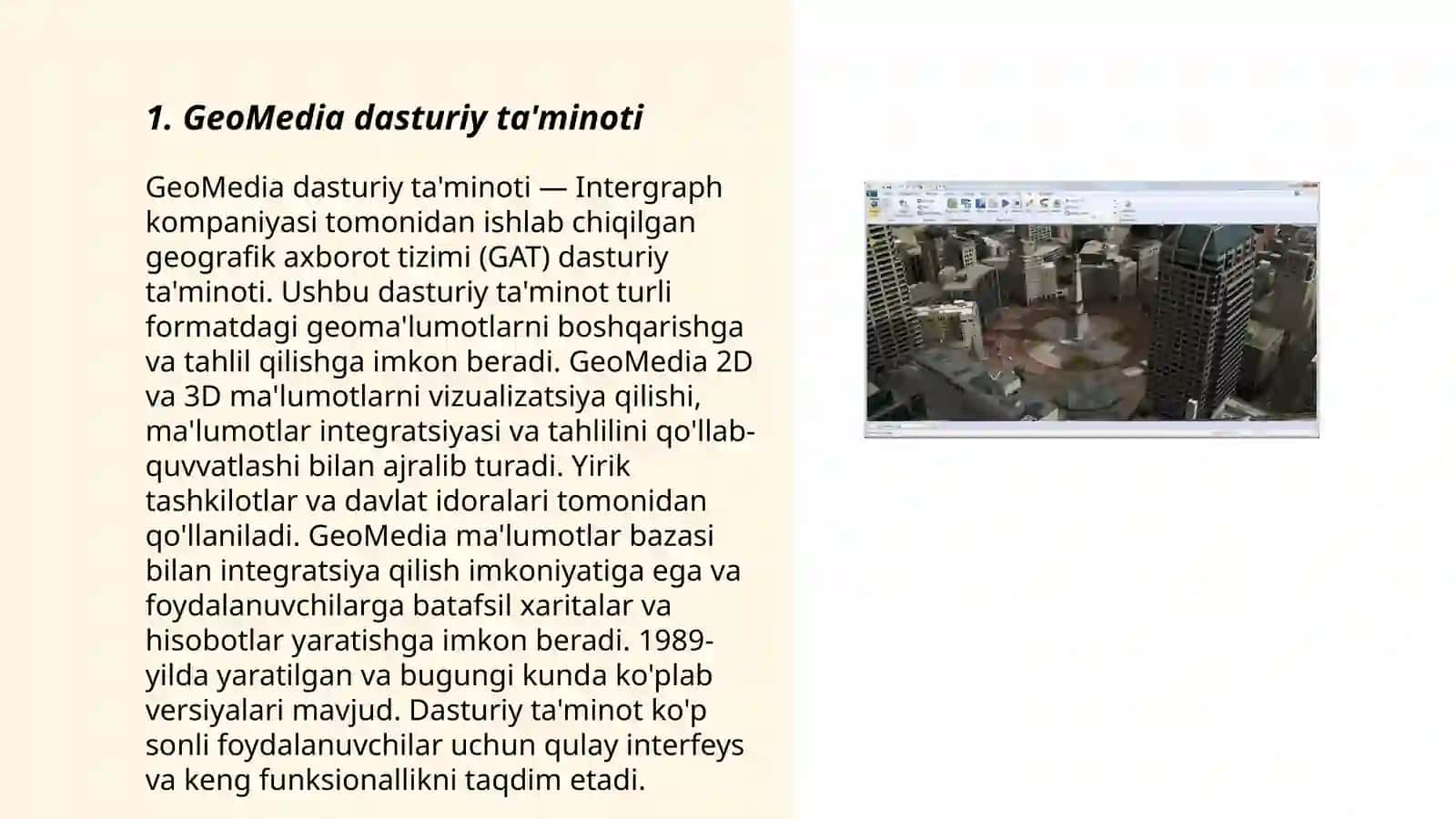 GeoMedia geografik axborot tizimi 3