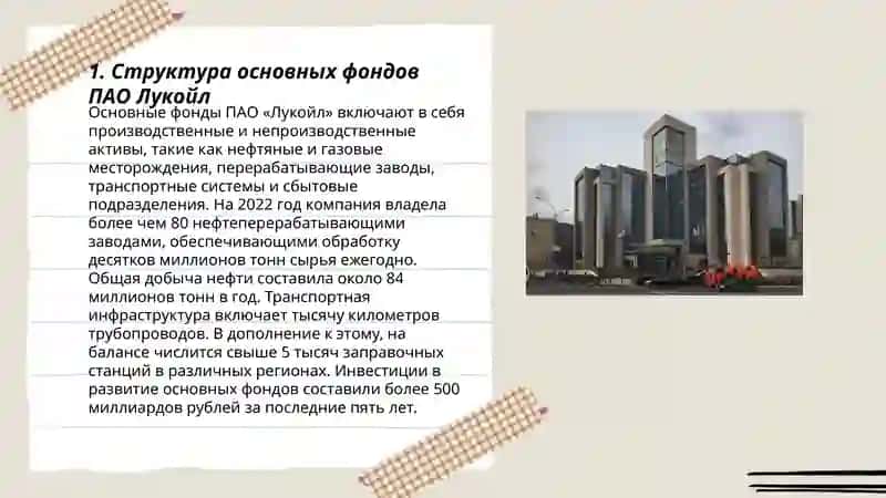 ПАО Лукойл анализ основных фондов 3