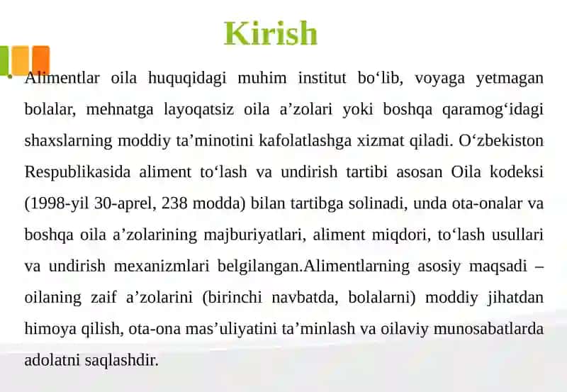 Alimentlarni to‘lash va undirish tartibi 3