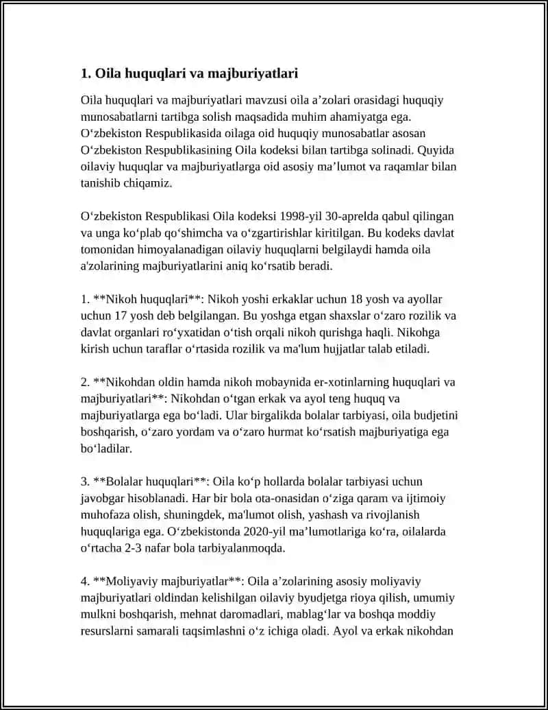 Oila huquqlari va majburiyatlari 3