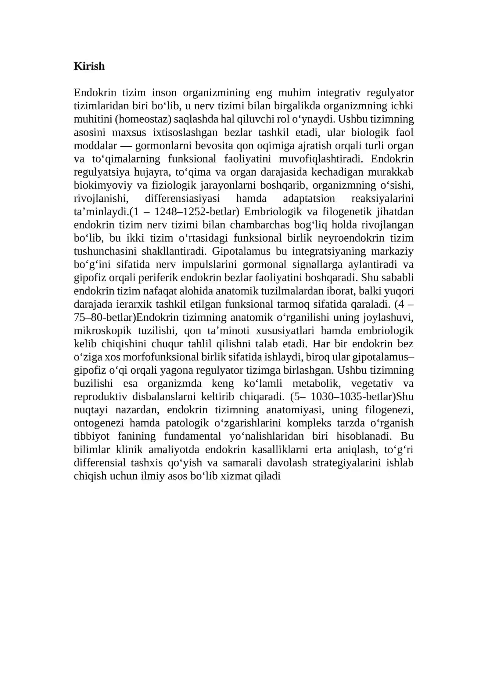 Endokrin tizimi filogenezi va buzilishlari REFERAT 2026 YIL 3