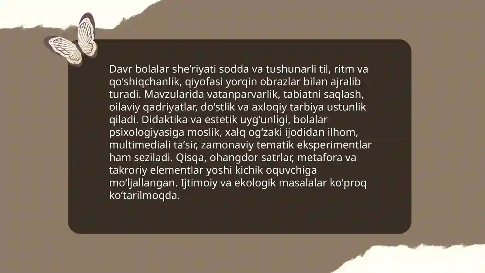 Davr bolalar sheʼriyati 3