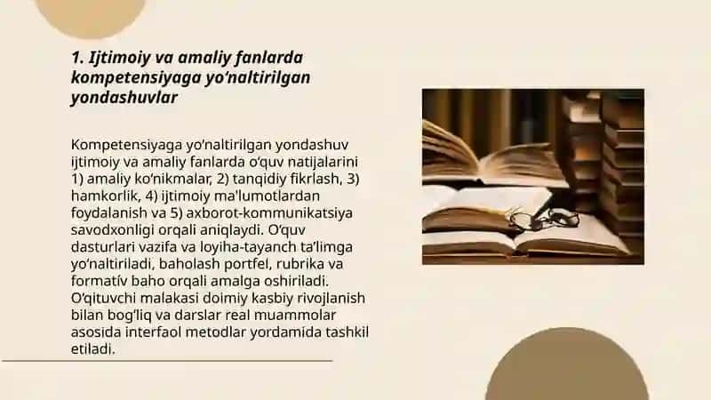 Ijtimoiy va amaliy fanlar o‘qitilishida zamonaviy yondashuvlardan foydalanish: talablar hamda tendensiyalar 3