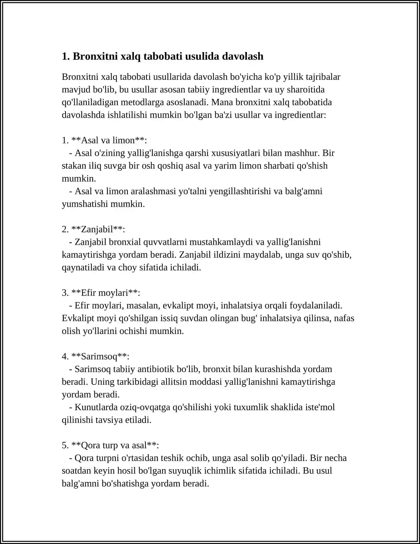 Bronxitni xalq tabobati usulida davolash 3