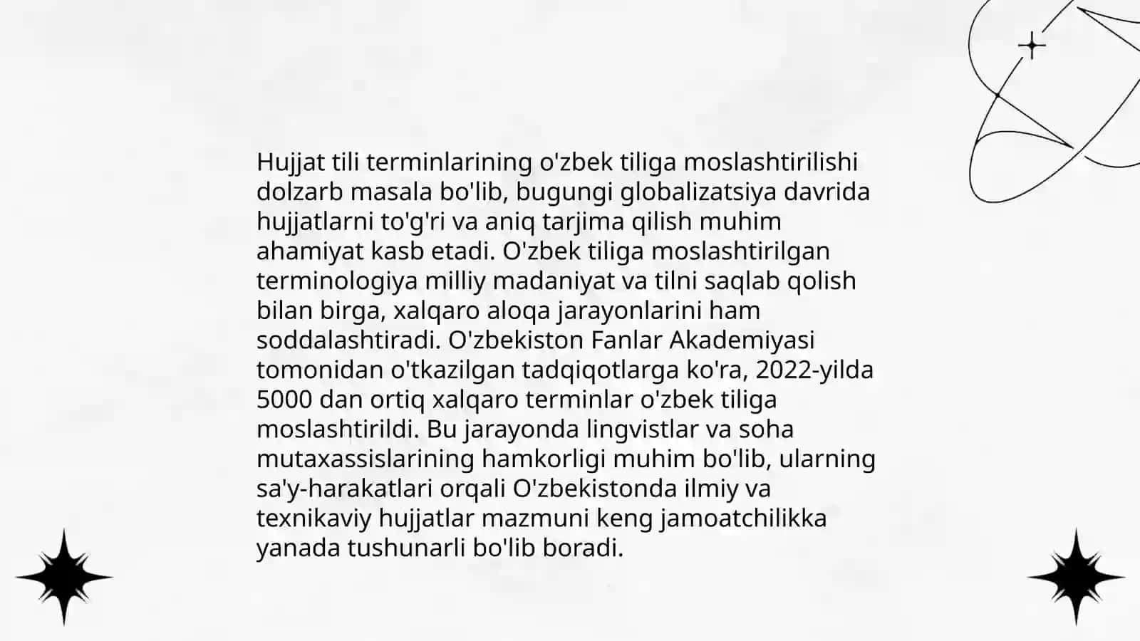 Hujjat tilini o'zbekchalashtirishga qaratilgan islohatlar 3