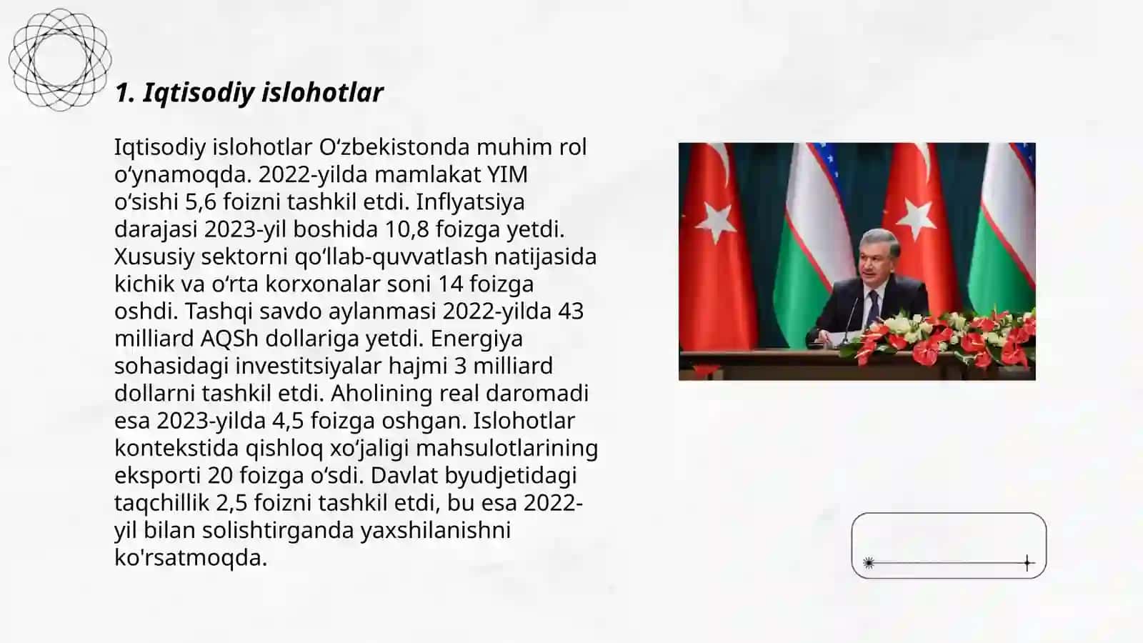 Prezidentitimiz Shavkat Mirziyoyevning Amalga oshirgan islohatlari 3