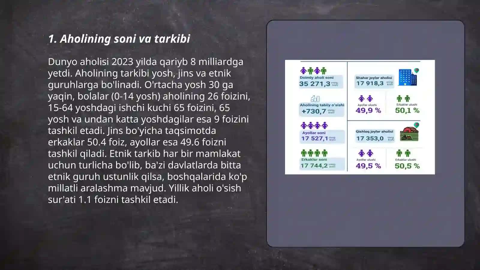 Aholi statistikasi 3