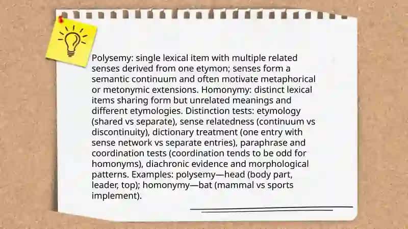 Polysemy and homonymy as linguistic phenomena 3