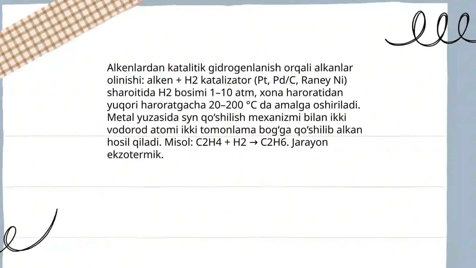 Alkan va sikloalkanlarni olinishi 3