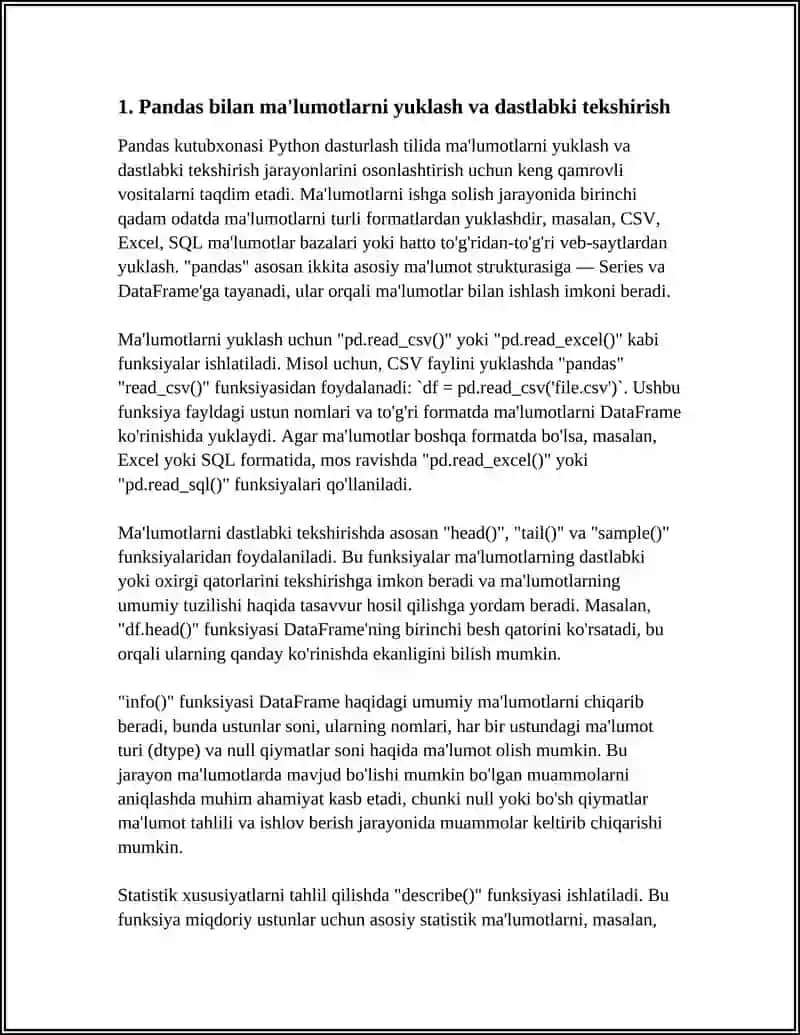 PYTHONDA MA’LUMOTLARNI TOZALASH VA YETISHMAYOTGAN MA’LUMOTLAR BILAN ISHLASH 3