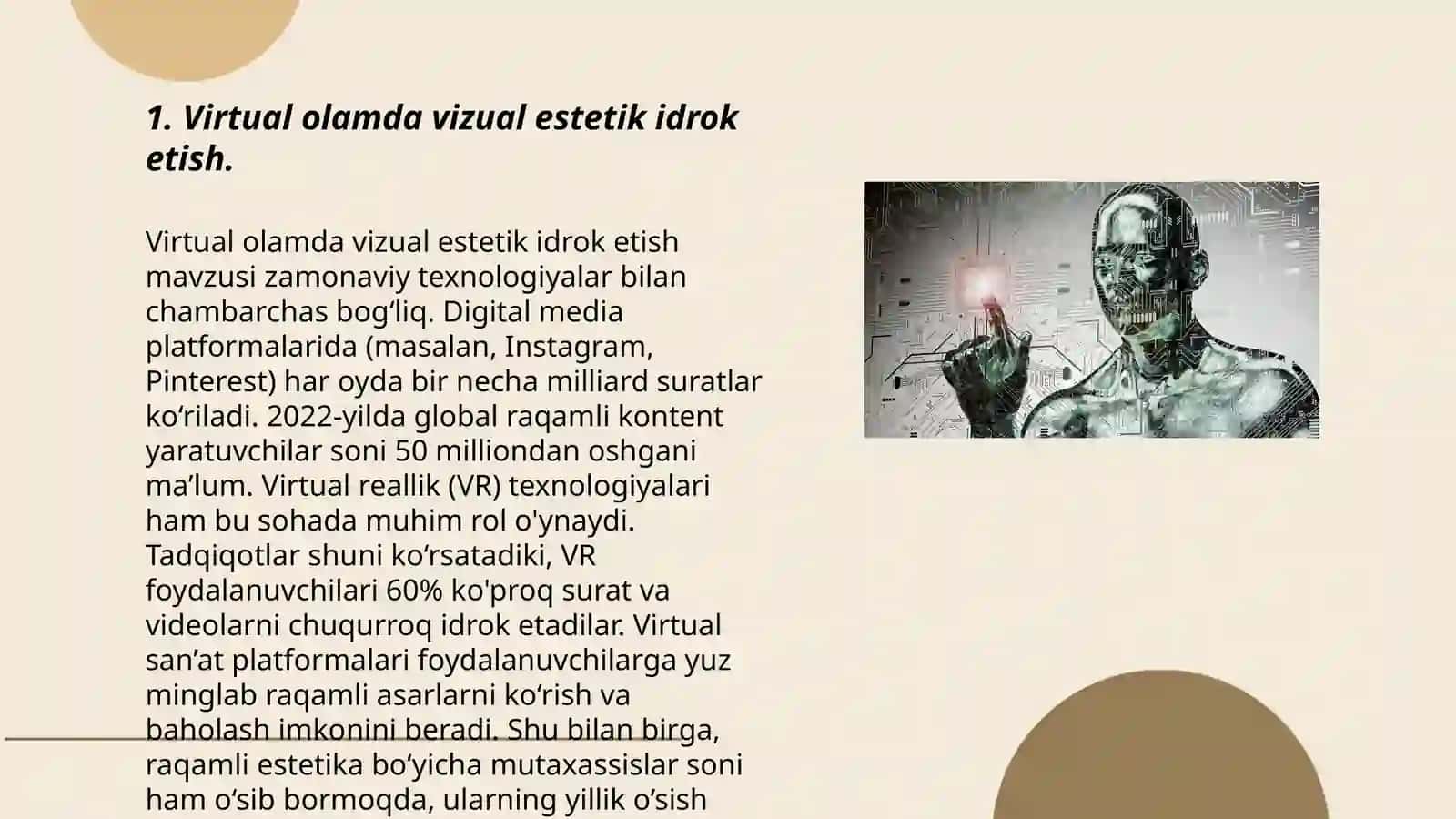 Olamni virtual va vizual estetik idrok etishning farqlari 3