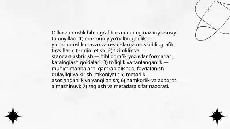 Oʻlkashunoslik bibliografik xizmatini tashkil qilish 3