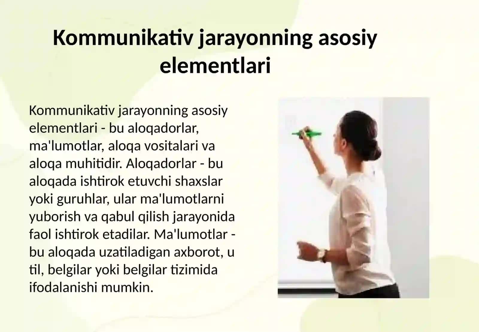 Kommunikativ jarayonlar va ularning elementlari 3
