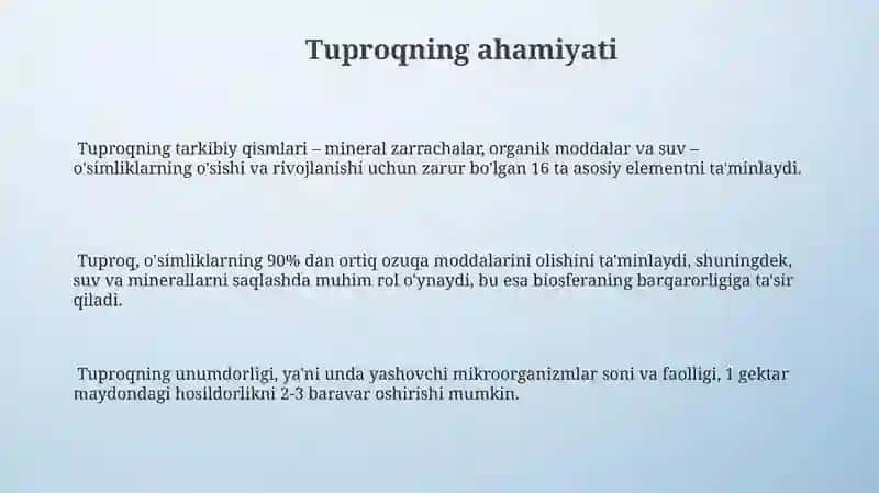 Muhim ekologik omillarning tirik organizmlar uchun ahamiyati 3