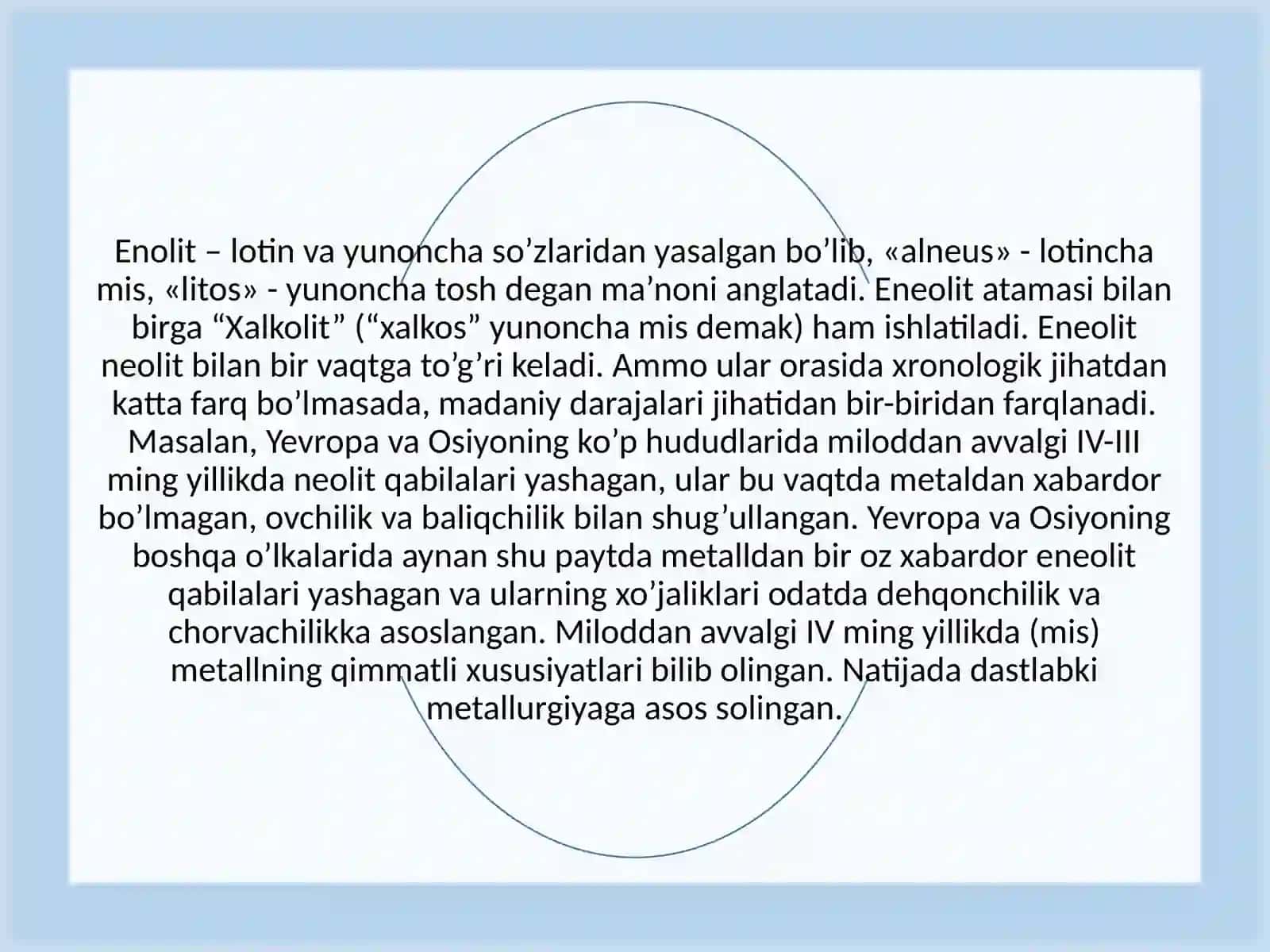 ARXEOLOGIYA VA ETNOLOGIYA fanidan MUSTAQIL ISHI 3