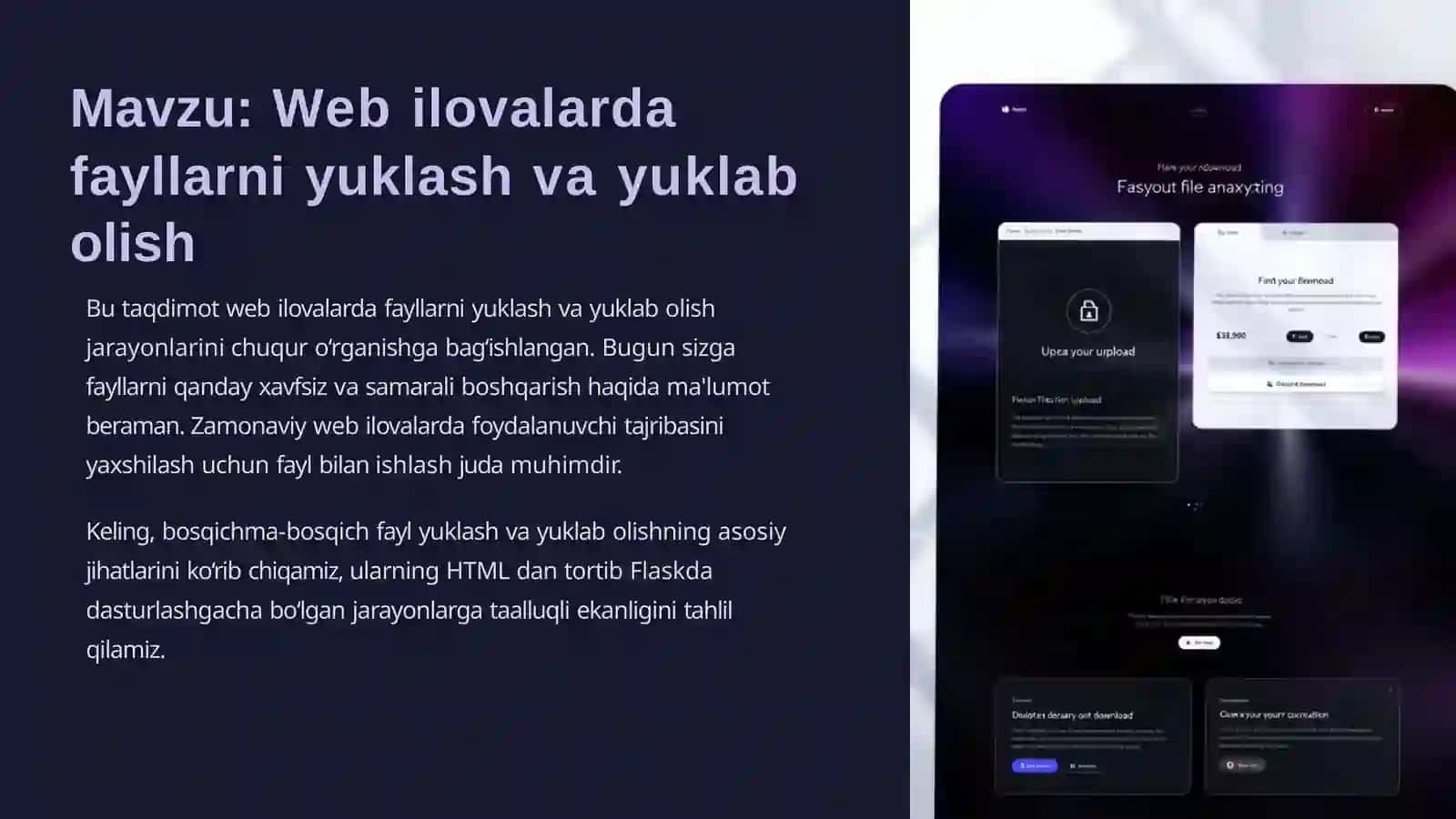 Web ilovalarda fayllarni yuklash va yuklab olish 3
