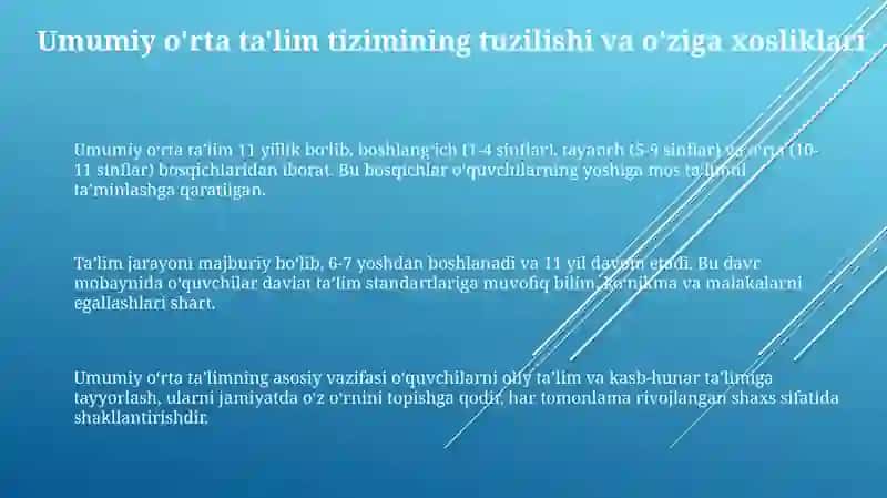 Umumiy, o‘rta, o‘rta maxsus ta’lim tizimi 3