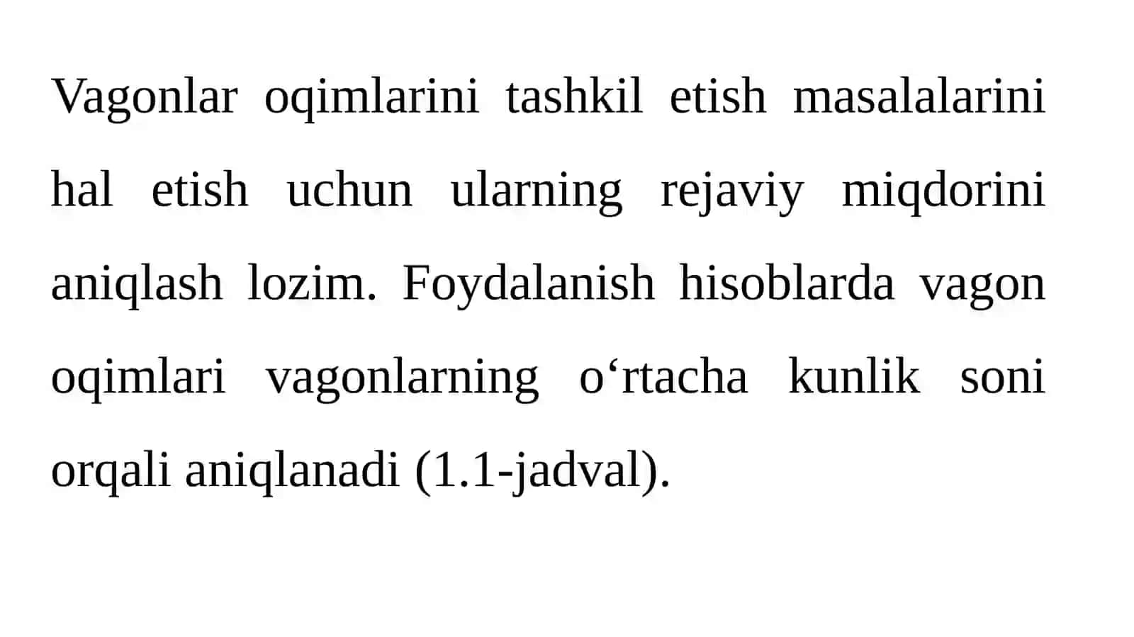Vagon oqimlarini tashkil etish nazariyasi 3