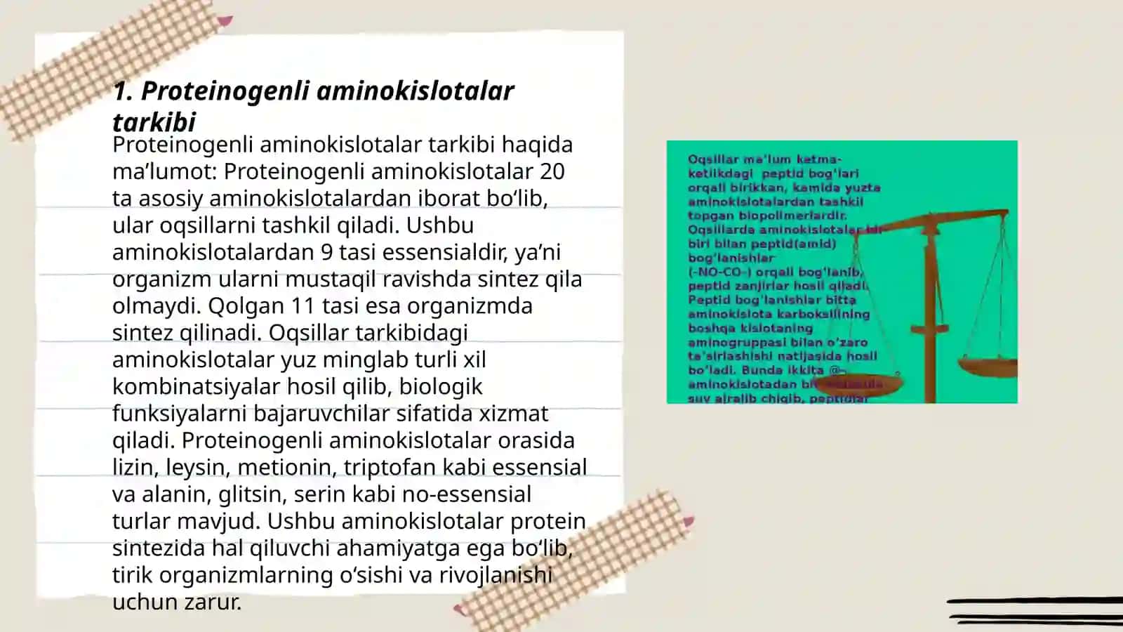 Proteinogenli aminokislotalar 3