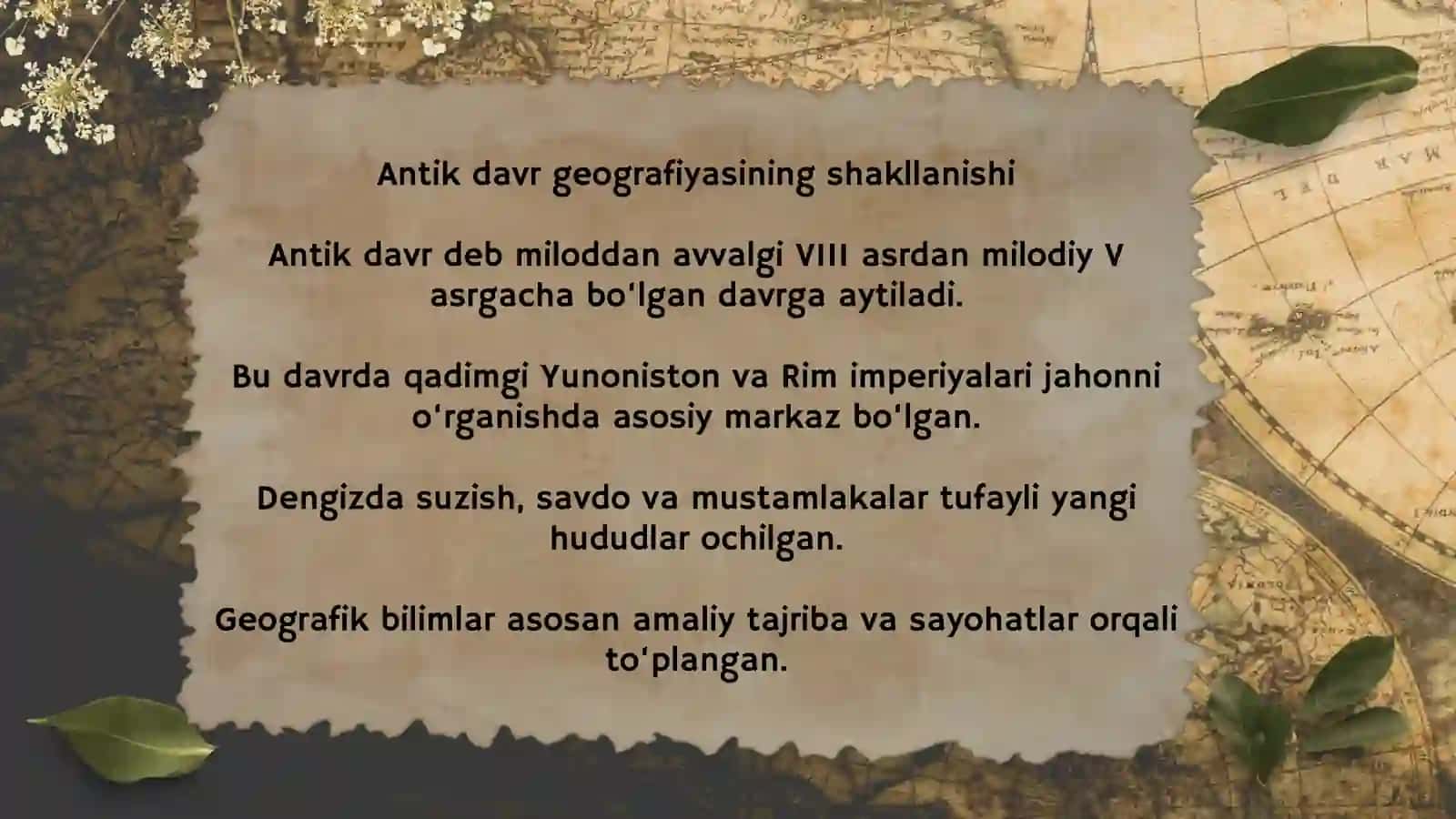 ANTIK DAVR TARIXIY GEOGRAFIYASI/ fan tarixiy geografiya/ 3