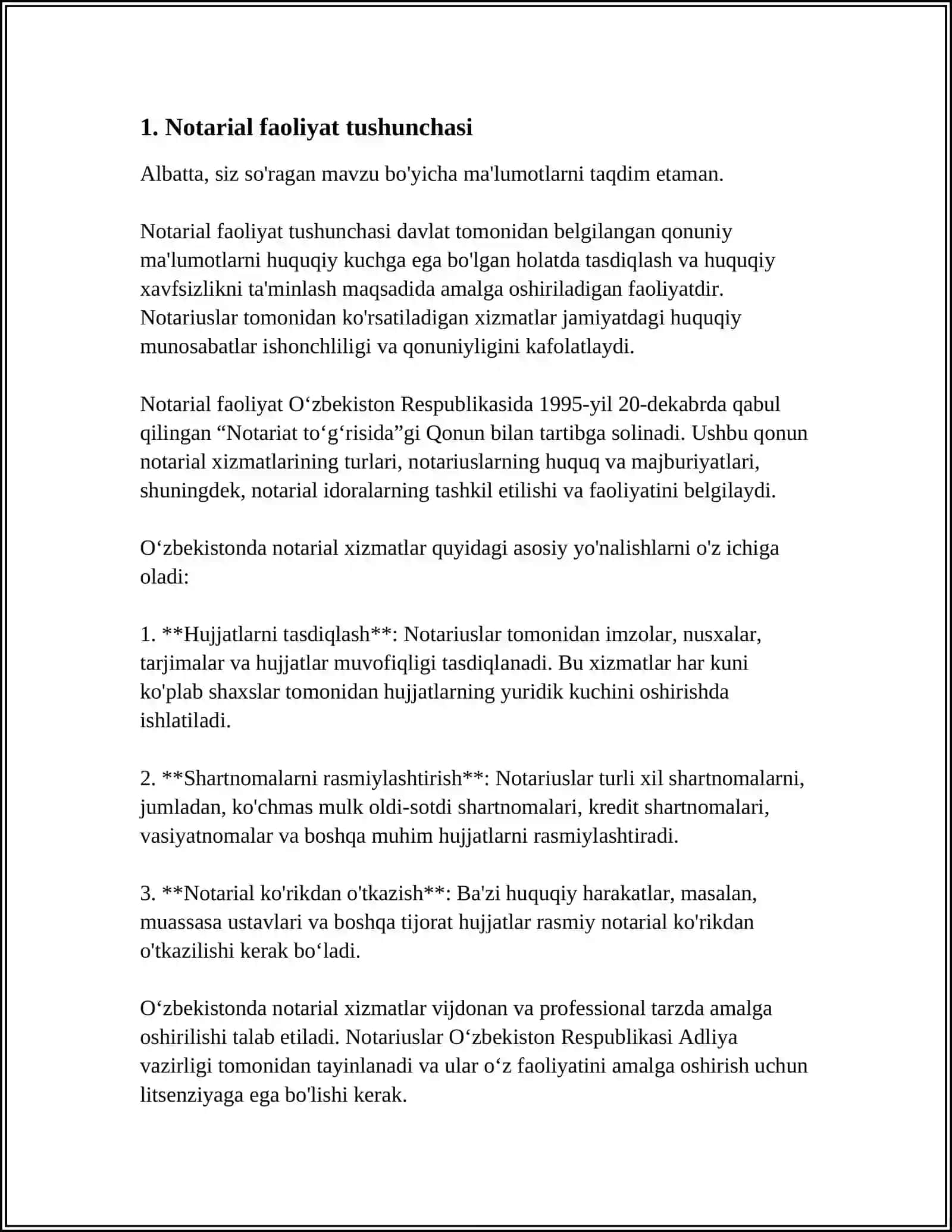 NOTARIAL FAOLIYAT VA UNING TURLARI 3