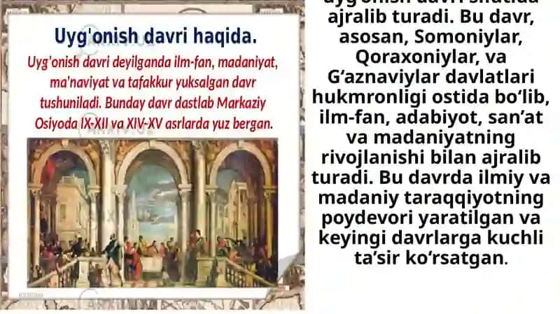 mustaqil ish renessans haqida 3