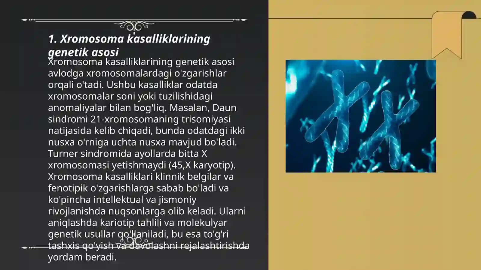 Xromosoma kasalliklaridagi aqli zaiflik. Etiopatogenezi klinik shakllari. Tibbiy pedagogik choralar 3