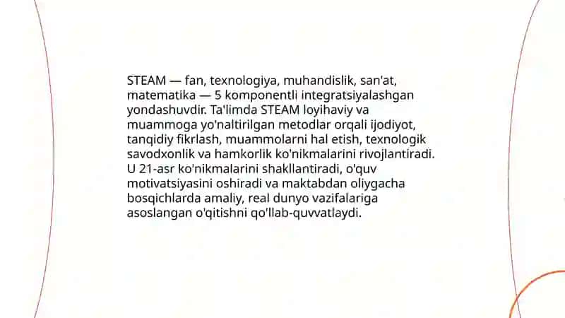 Ta'limda STEAM tizimi va kreativlik 3