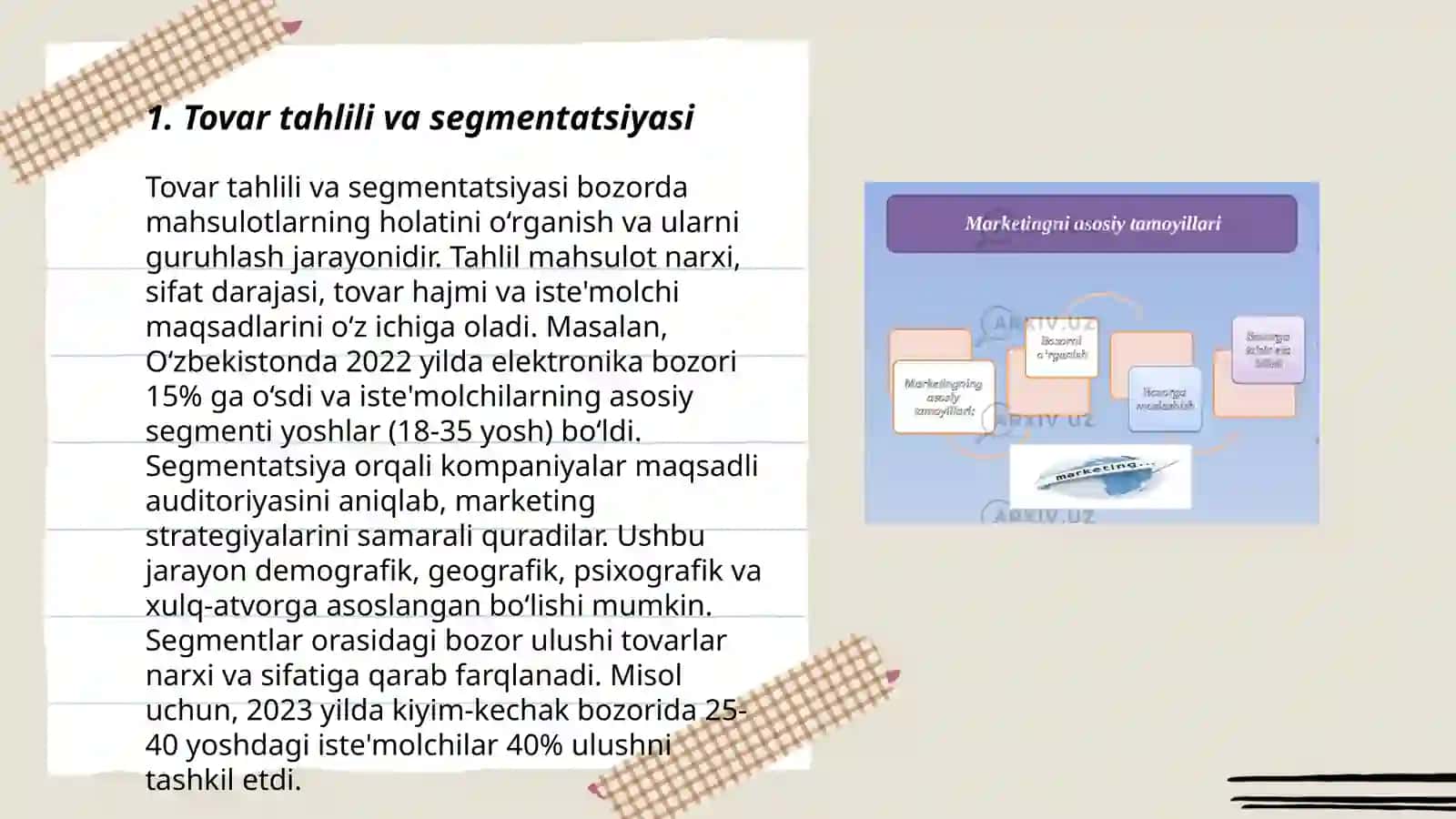 Marketingda tovar siyosatini rivojlantirish 3