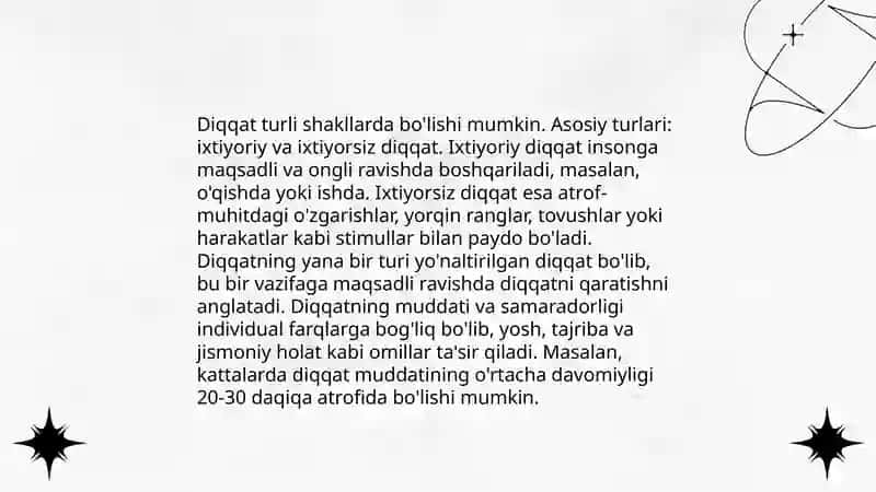 Bilish jarayonlari diqqat va xotira 3