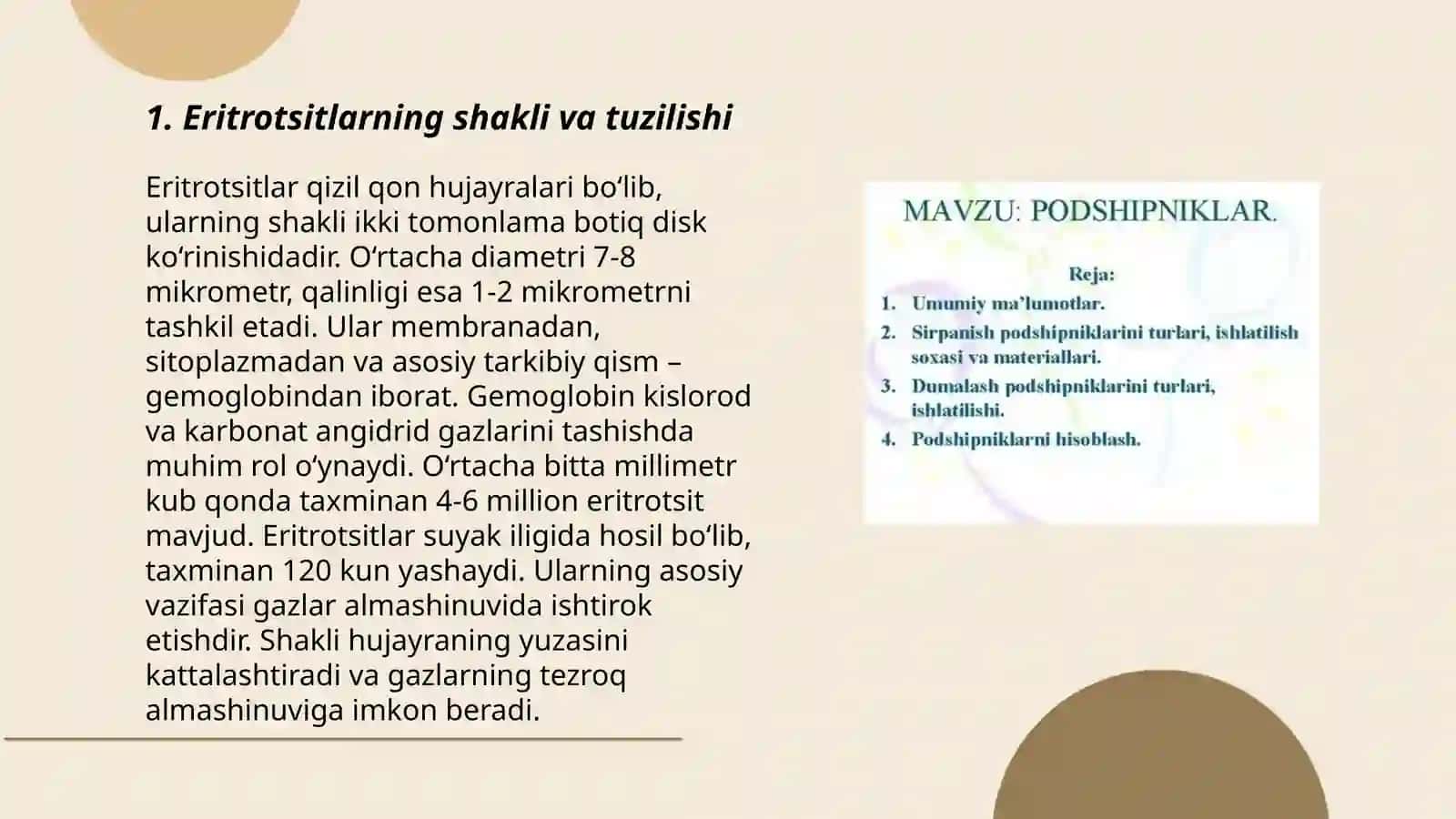 Eritrotsitlar turlari funksiyalari 3