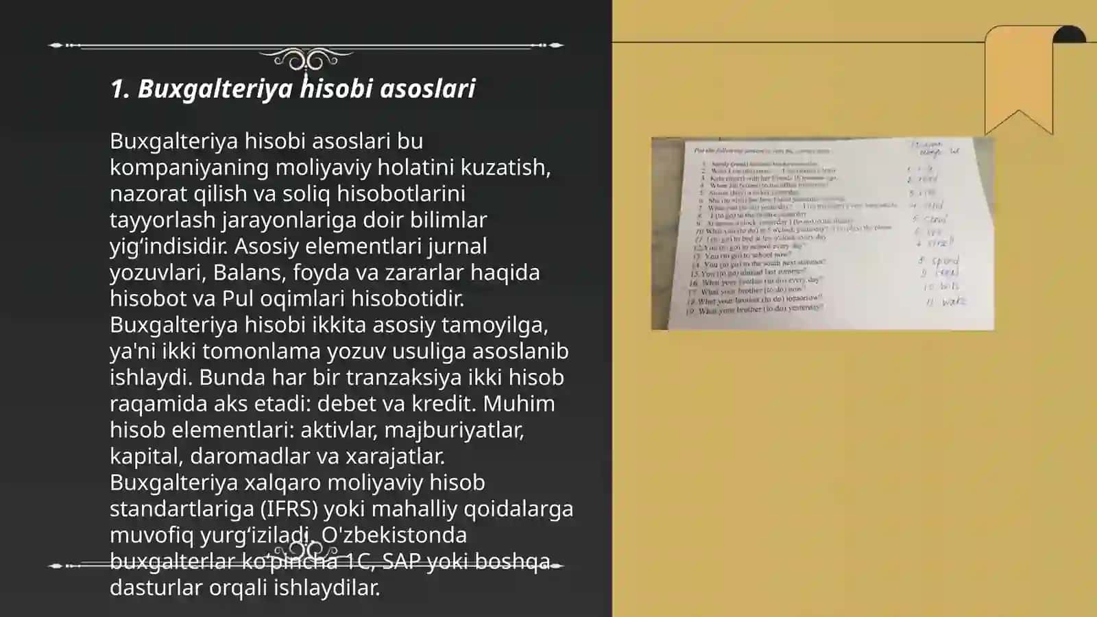 Buxhalteriya hisobi usullari malumotlarni organish yollari sifatida tavsifi 3