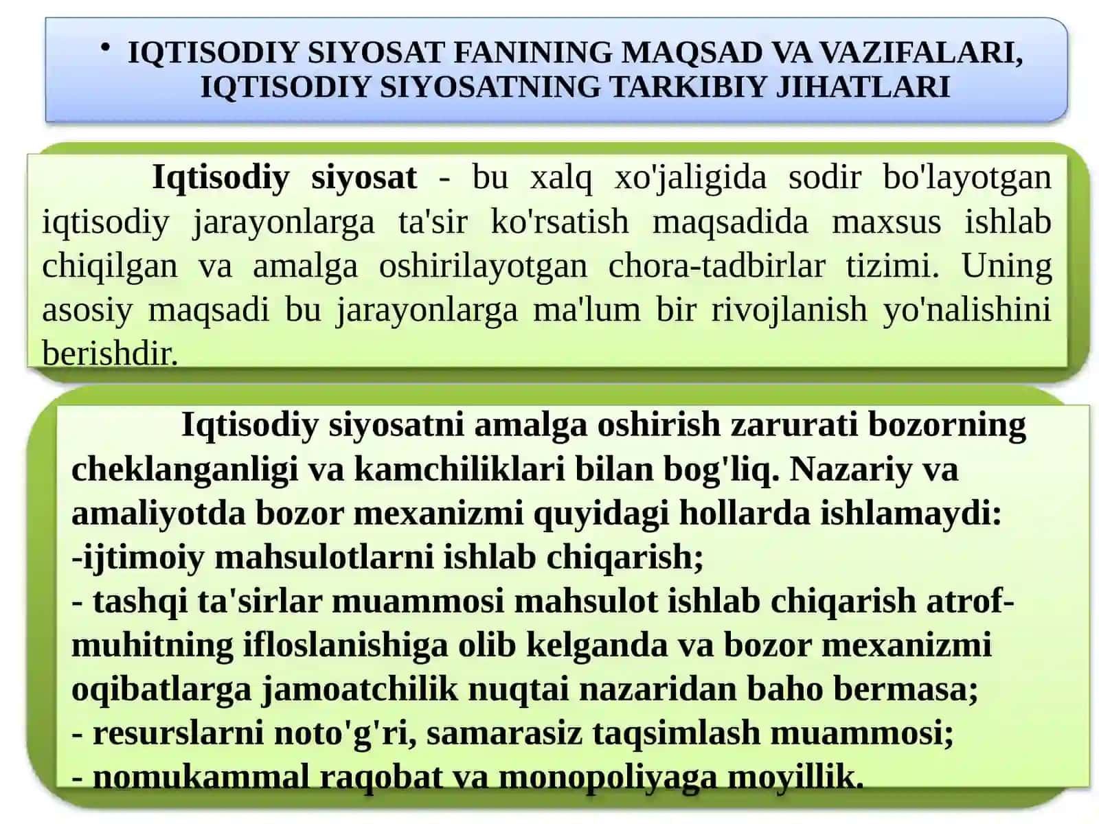 IQTISODIY SIYOSATGA KIRISHFANININGMAQSAD VA VAZIFALARI 3