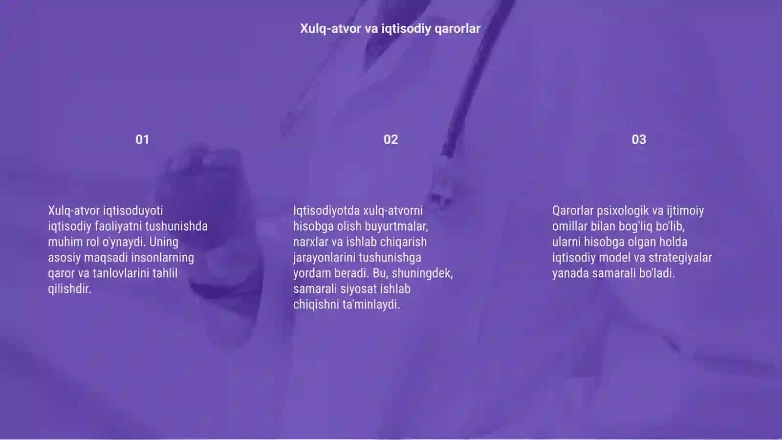 Xulq-atvor iqtisoduyoti va iqtisodiyot 3