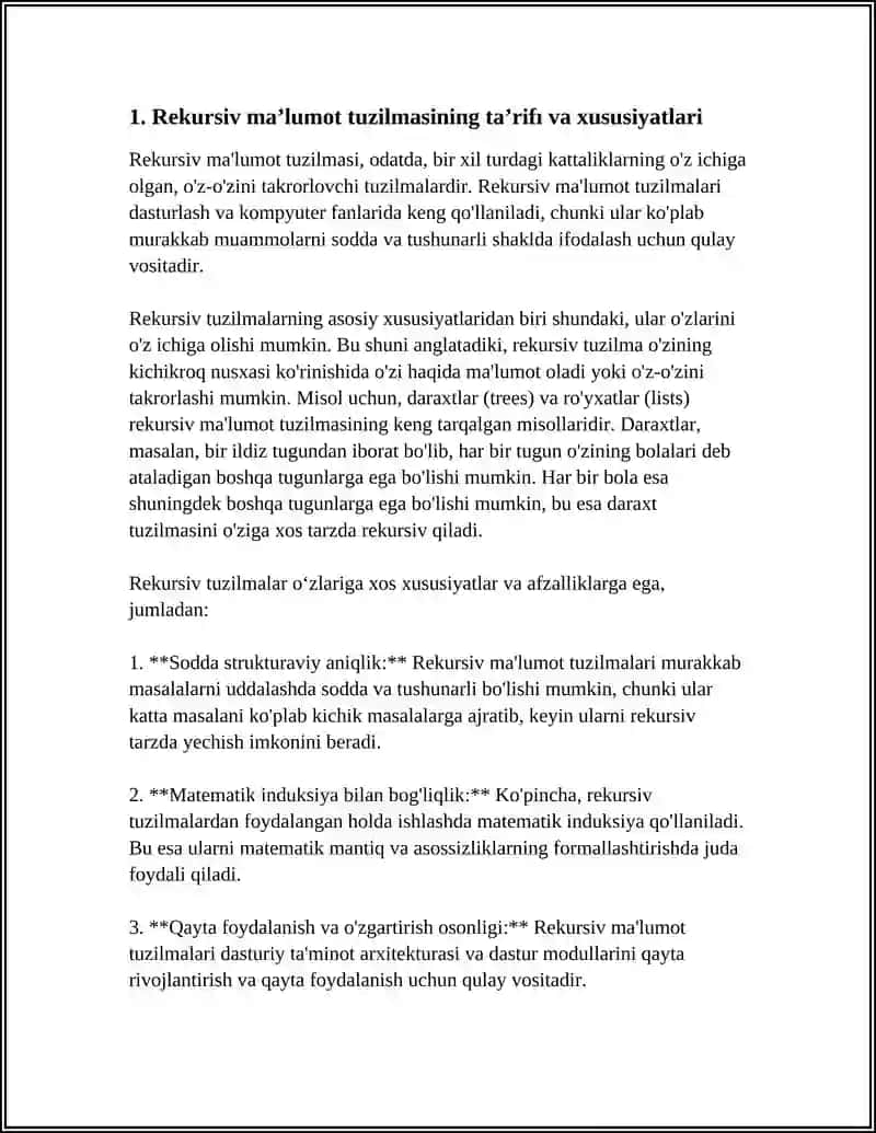 REKURSIV MA’LUMOT TUZILMALARI 3