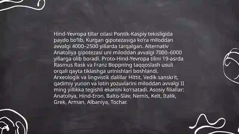 Hind-Yevropa tillar oilasi. Ingliz tili 3