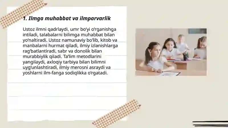 Sharq mutafakkirlari ustoz-tarbiyachining shaxsiy fazilatlari 3