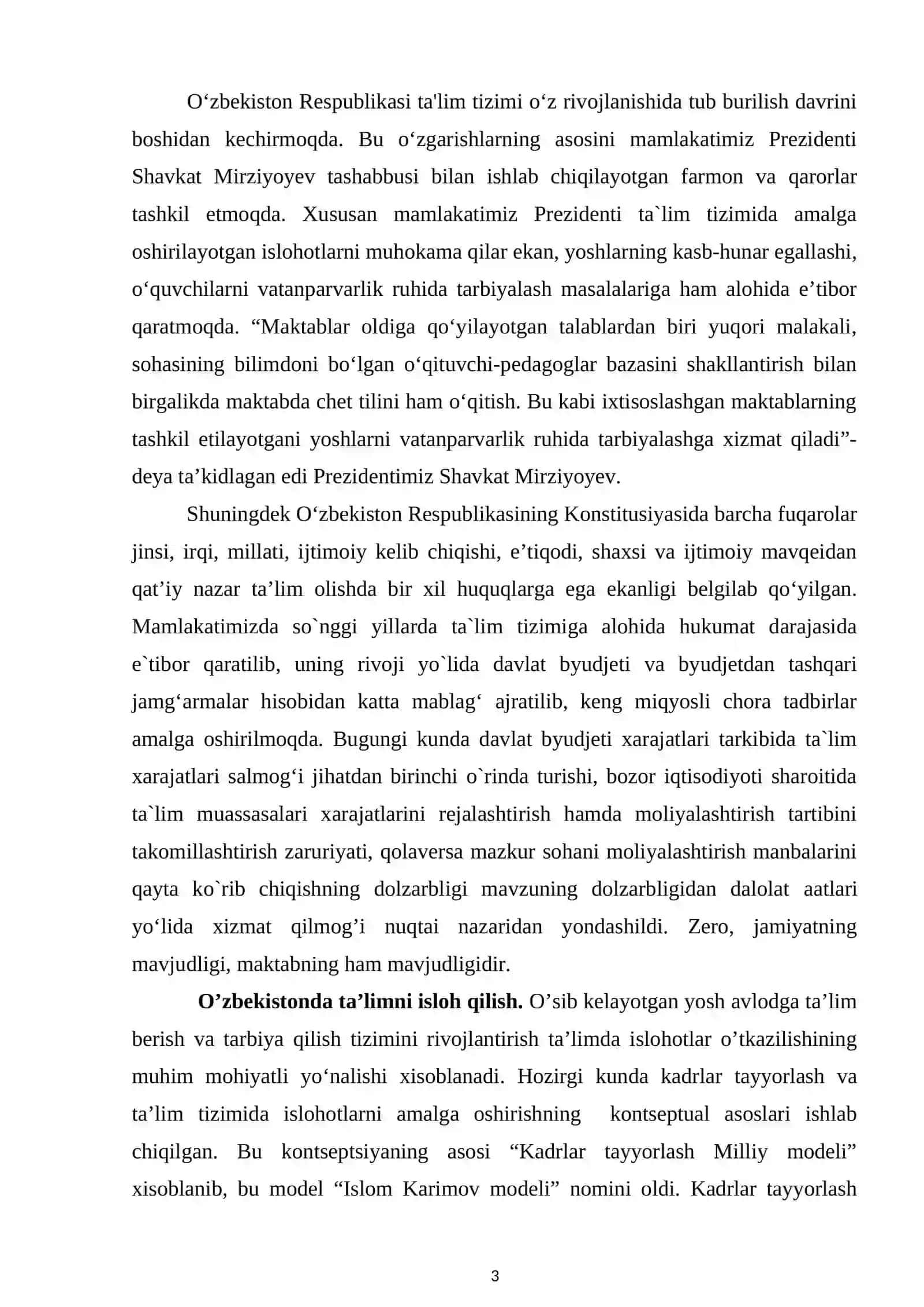 PROYEKSIYON CHIZMACHILIK BO’LIMIGA OID VAZIFANI KOMPYUTERDA LOYIHALASH 3