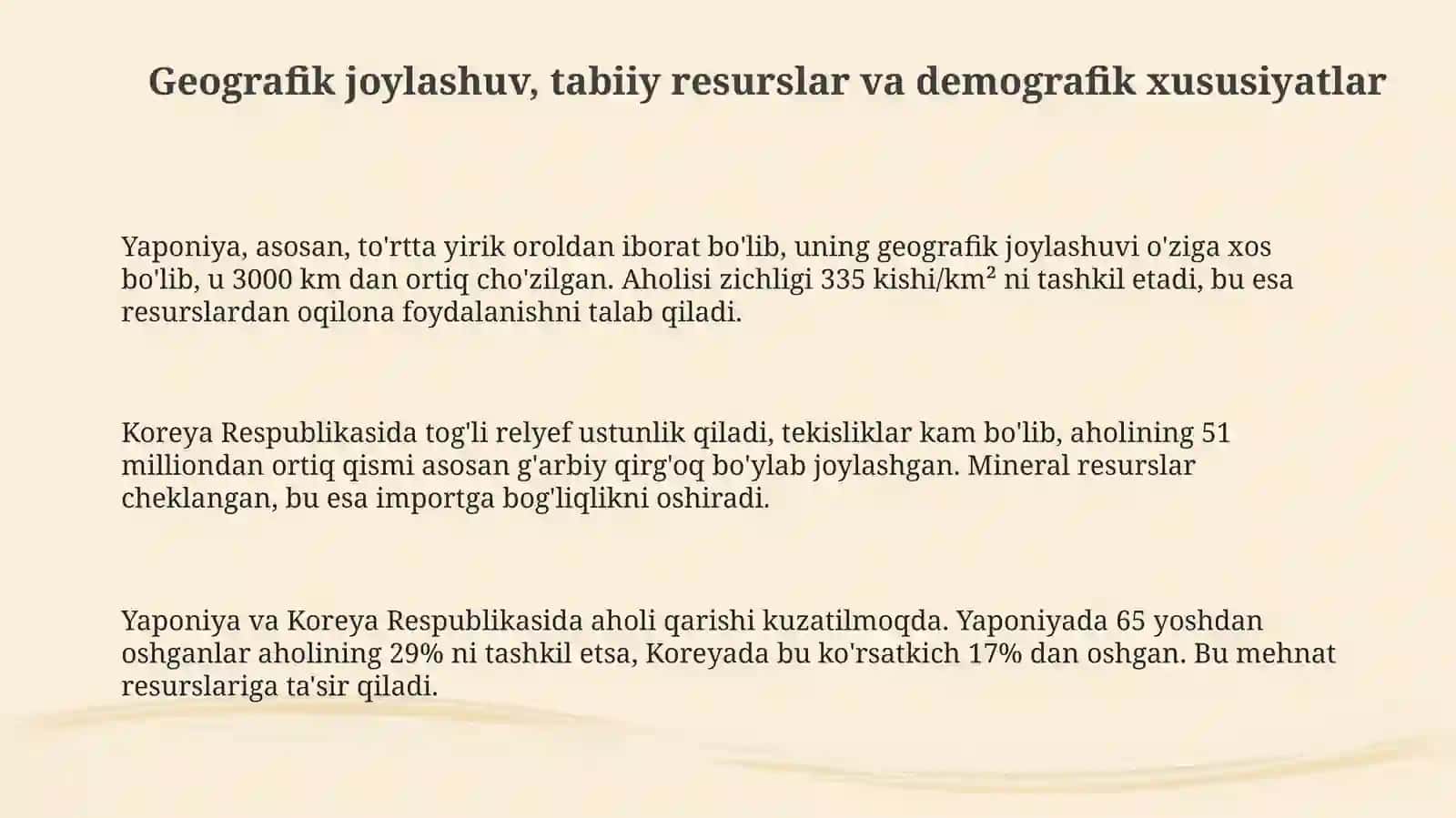 Yaponiya va Koreya Respublikasining iqtisodiy-geografik tavsifi 3