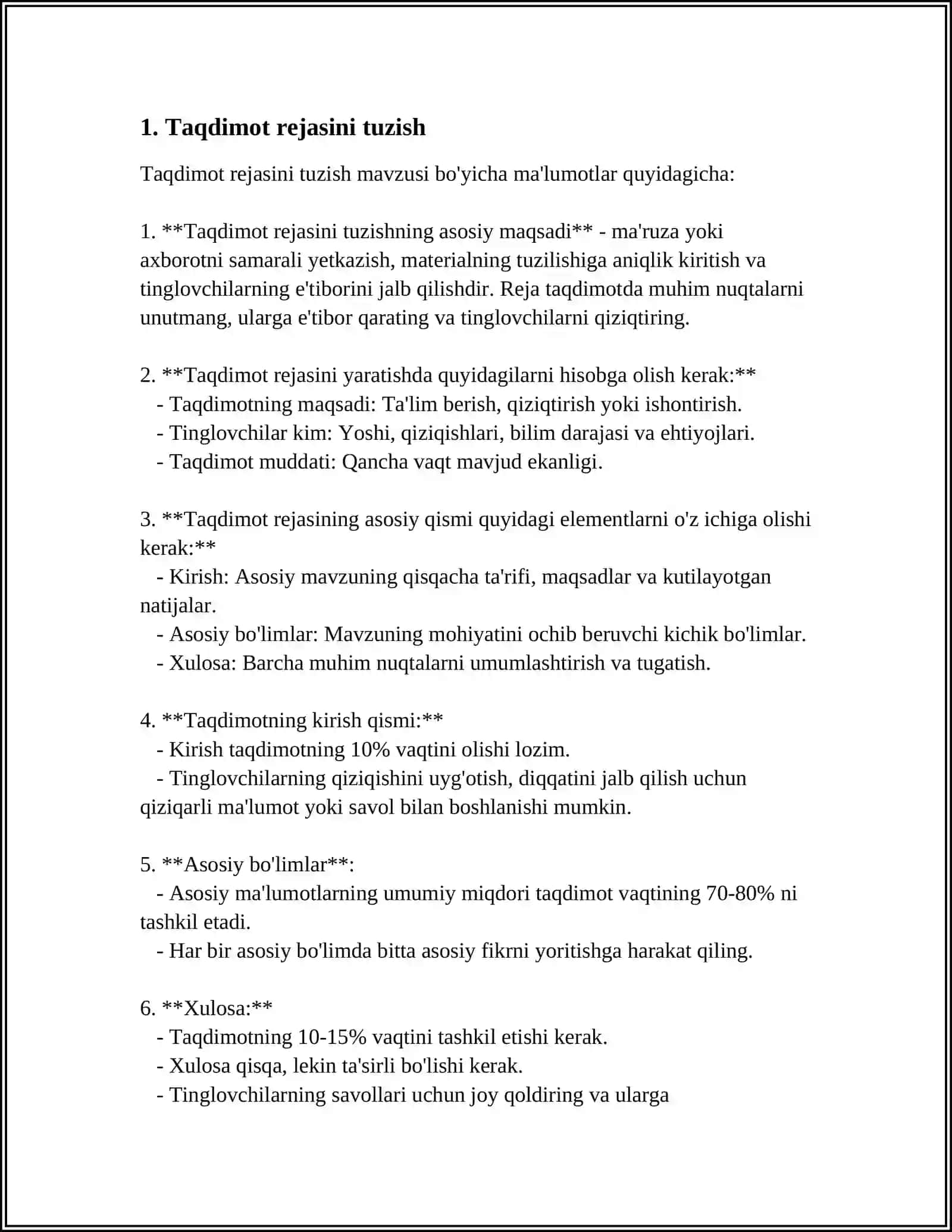 TAQDIMOT TAYYORLASH VA TAQDIM ETISH USUL VA VOSITALARI 3