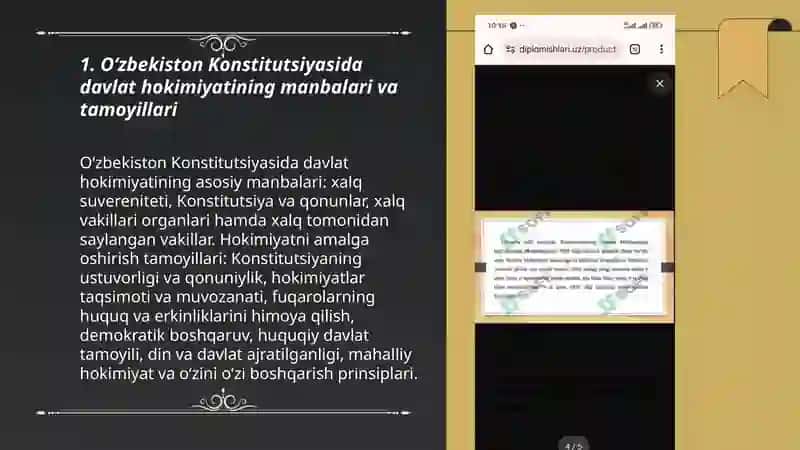 Oʻzbekiston kanututsiyasida davlat hokimiyatini amalga oshirishga doir normalar 3