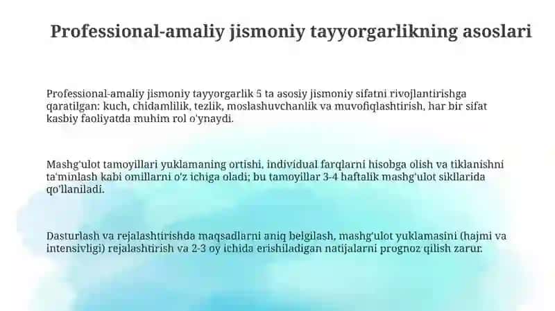 Professional-amaliy jismoniy tayyorgarlik 3