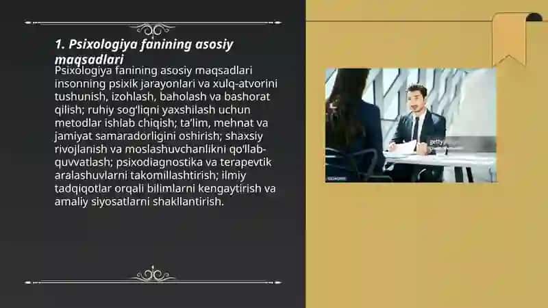 Hozirgi zamon psixologiyasining tadqiqod metodlari. Mos rasmlar 3