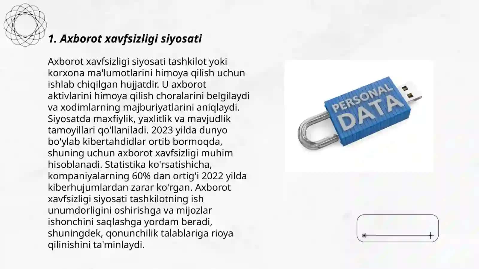 Axborot xavfsizligi siyosati 3