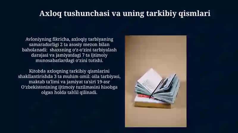 Abdulla Avloniyning Turkiy guliston yohud axloq asari va unda bolalarni axloqiytarbiyalashmasalasi 3