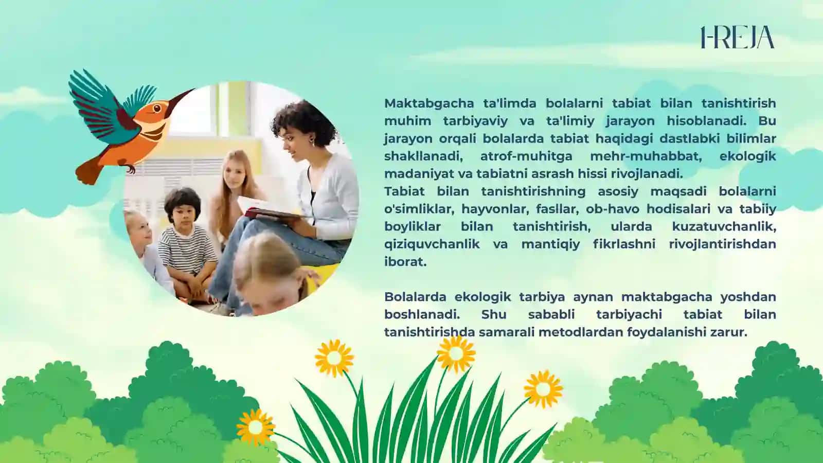 Maktabgacha yoshdagi bolalarni tabiat bilan tanishtirishda ogʻzaki metoddan foydalanish 3
